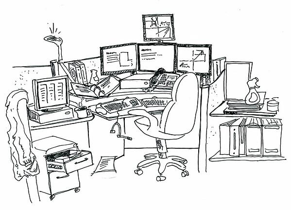 console messy sketch