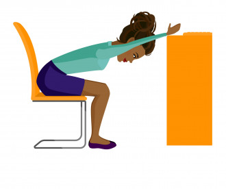 seated childs pose