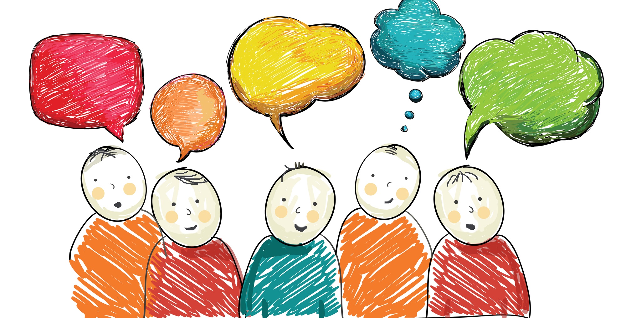 colorful line people