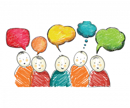 colorful line people