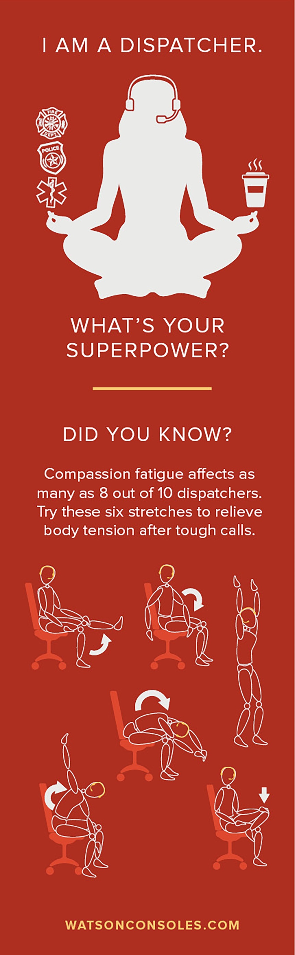 Dispatch Superhero Stretches